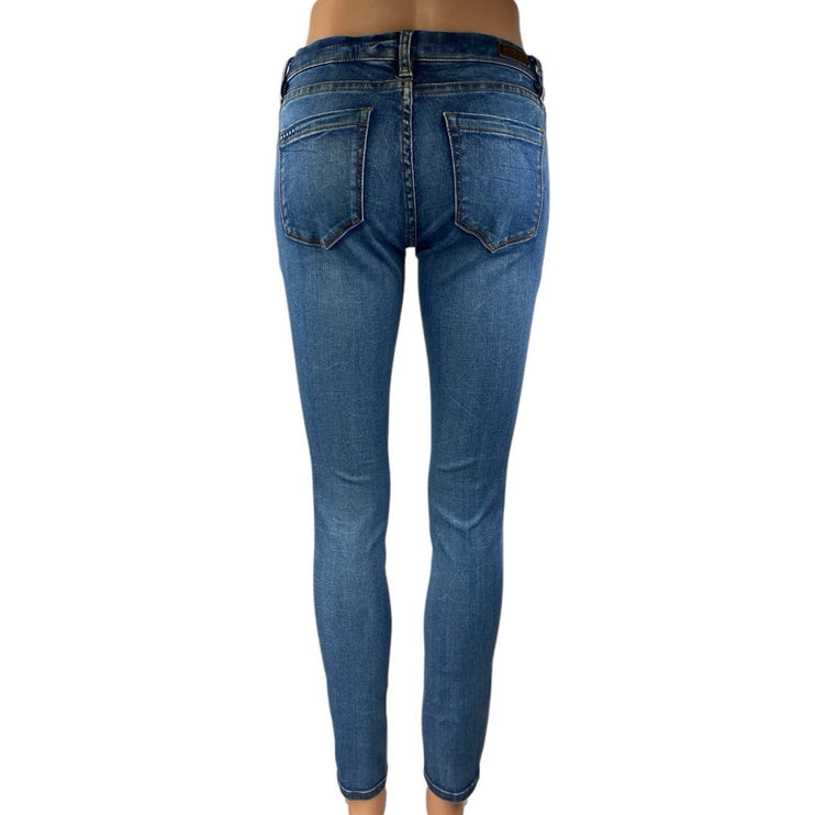 Blank NYC Women's Blue Medium Wash Mid Rise Skinny Leg Denim Jeans Pants Size 27