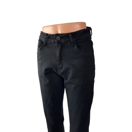 Roswear Women's Black High Waisted Slim Fit Flared Bootcut Denim Jeans Size M
