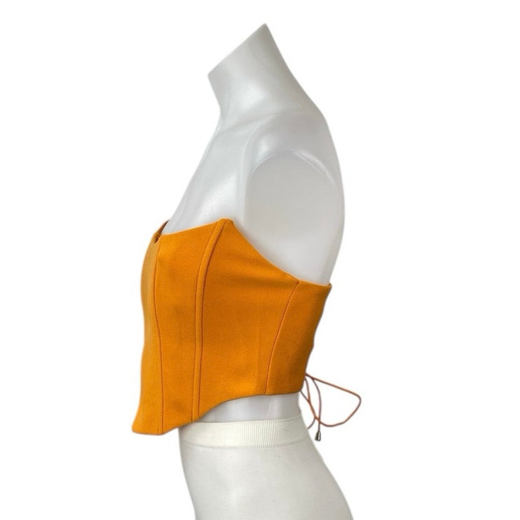 Princess Polly Women's Orange Strapless Bustier Corset Crop Tank Tube Top Sz 61