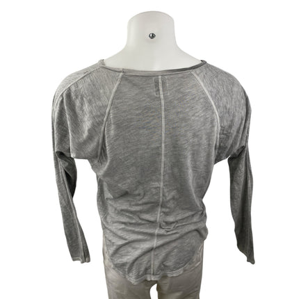 NSF Men's Heather Gray Cotton Crewneck Long Sleeve Casual Tee T-shirt Top Size M