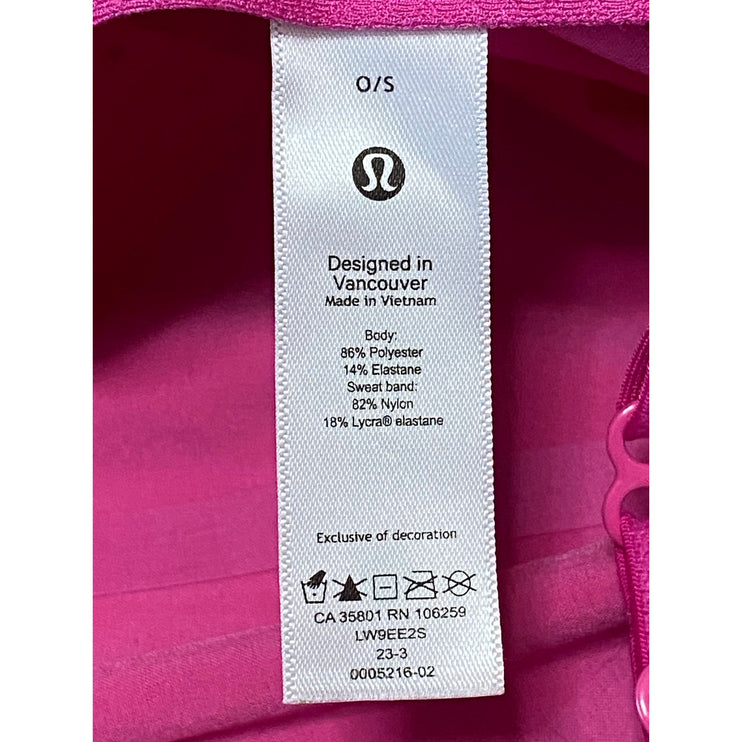 Lululemon Women's Pink Logo Adjustable Strapback Baseball Cap Hat One Size