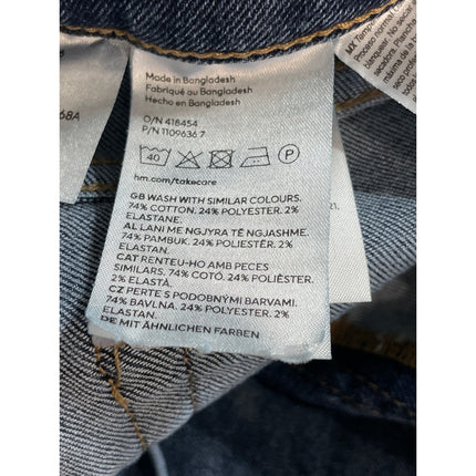 H&M Women's Blue Mid Rise Flared Y2k Bootcut Bell Bottom Denim Jeans Size 4