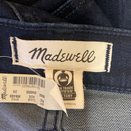NEW Madewell Stovepipe Women's Blue High Waisted Straight Denim Jeans Pants 24