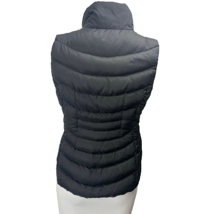 The North Face Women's Black Sleeveless Turtleneck Full Zip Puffer Vest Jacket S
