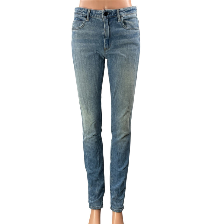 Denim X Alexander Wang Women's Blue Light Wash Skinny Denim Jeans Pants Size 26