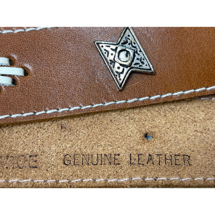 Liz Claiborne Accessories 100% Genuine Leather Embroidered Western Style Belt L