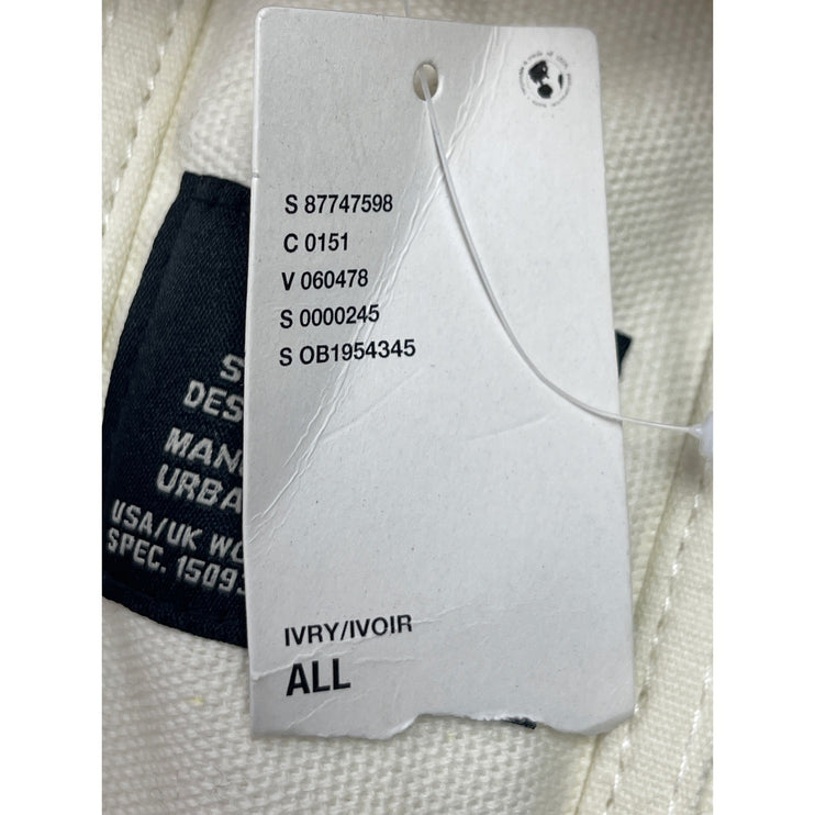 NEW Urban Outfitters BDG Serena White Canvas Zipper Mini Tote Bag Handbag OS