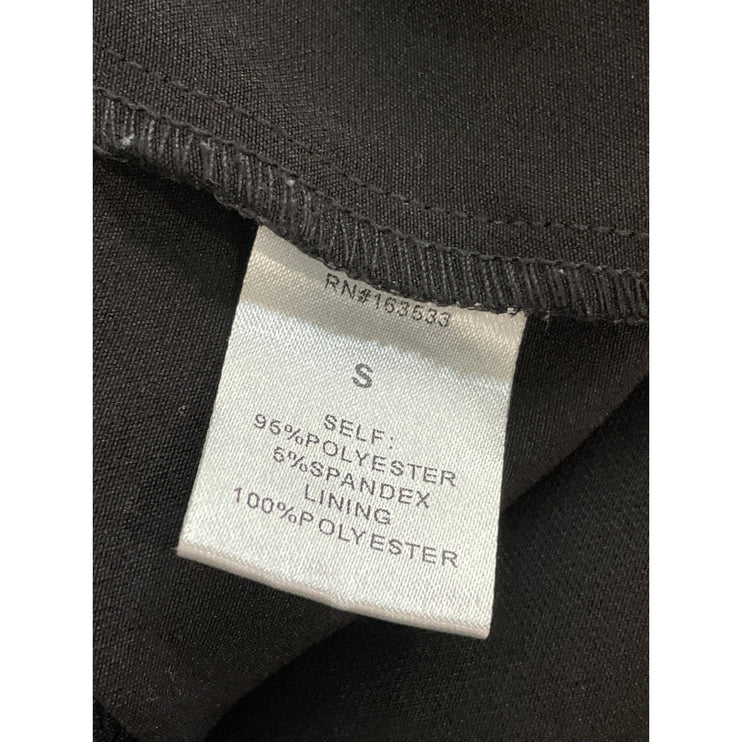 MNI Women's Black Pintuck High Rise Flared Bootcut Trousers Dress Pants Size S