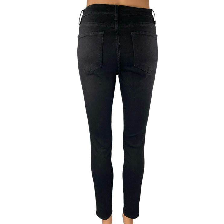 Frame Le High Women's Black High Waisted Stretch Skinny Leg Jeans Pants Size 25