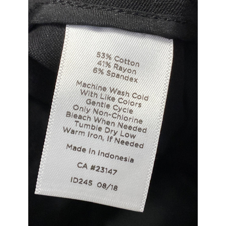 Talbots Women's Black High Rise Slim Fit Straight Leg Trouser Dress Pants Size 4
