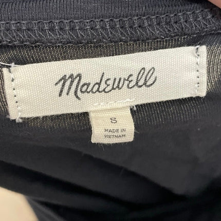 Madewell Womens Black Long Sleeve Mock Neck Basic Stretch T Shirt Tee Top Size S