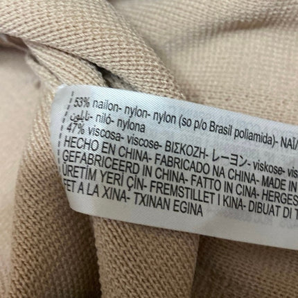 Zara Brown Tan Sleeveless Square Neck Crop Bustier Corset Sweater Tank Top Sz S