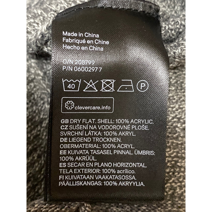 H&M Men's Gray Crew Neck Long Sleeve Knit T Shirt Tee Basic Sweater Top Size XS