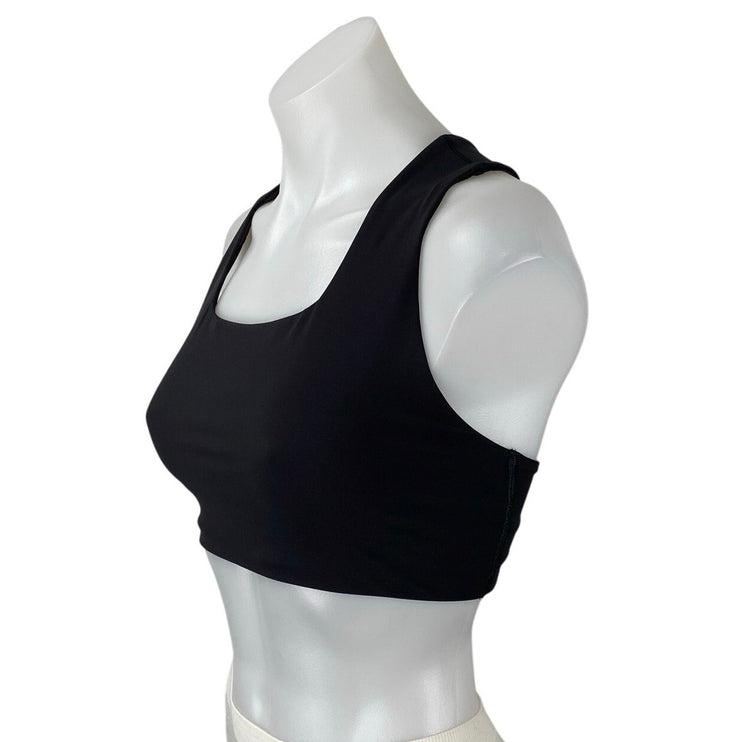 Free People Women's Black Sleeveless Racerback Sports Bra Crop Tank Top Size XS