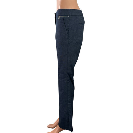 7th Avenue Women's Blue High Rise Flare Bootcut Bell Bottom Trousers Pants 6P