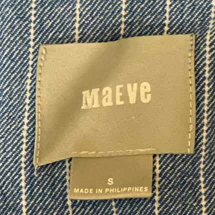 Anthropologie Maeve Helmi Blue Pinstripe Double Breasted Blazer Mini Dress S