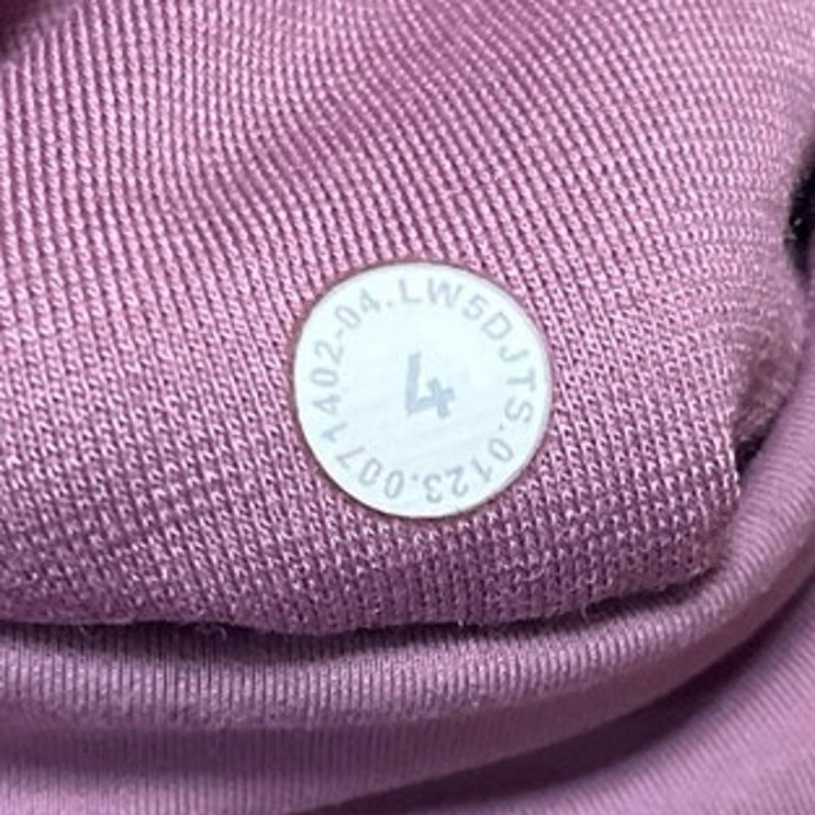 Lululemon InStill Purple Pink Mid Rise Cropped Yoga Athletic Leggings Pants Sz 4