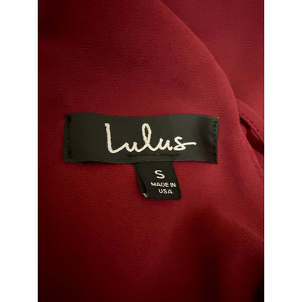 Lulus Red Sleeveless Racerback Deep V-Neck Faux Wrap Tank Bodysuit Top Size S
