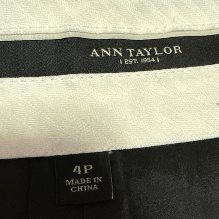 Ann Taylor Women's Black Wide Flared Bootcut Mid Rise Trousers Dress Pants Sz 4
