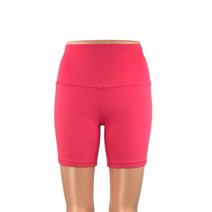 Lululemon Womens Hot Pink High Waisted Yoga Running Athletic Biker Shorts Size 4