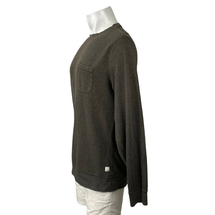 Vuori Men's Dark Gray Crew Neck Long Sleeve Sweater Sweatshirt Tee T-Shirt Top L
