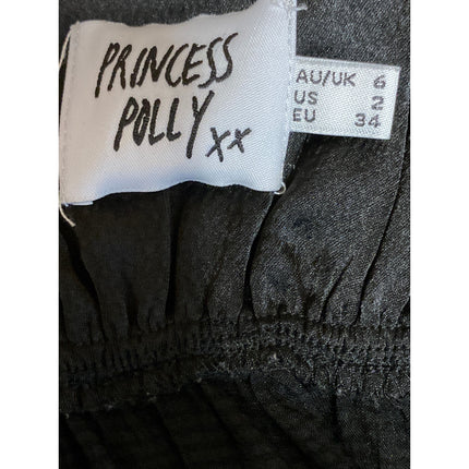 Princess Polly Arizone Lace Women's Black Sleeveless Tie Crop Cami Tank Top Sz 2