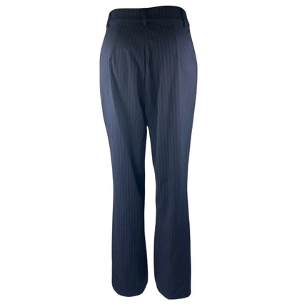 NEW Aqua Navy Blue Pinstripe High Rise Flare Bootcut Trousers Dress Pants Sz XS