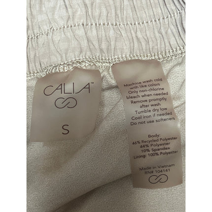 Calia Women's Green Tan Elastic Smocked High Waisted Mini Shorts Set of 2 Size S