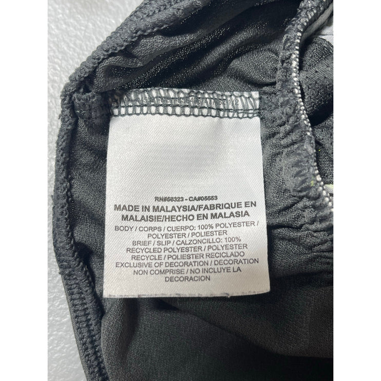 Nike Tempo Dri Fit Women's Black Green Geometric Yoga Athletic Running Shorts M