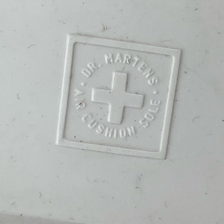 Dr. Martens Airwair Combs White Round Toe Lace-Up Platform Combat Boots Size 6