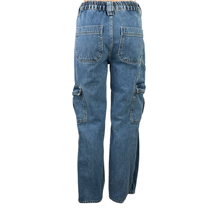 Urban Outfitters BDG Women's Blue Cargo High Rise Straight Denim Jeans Size 25