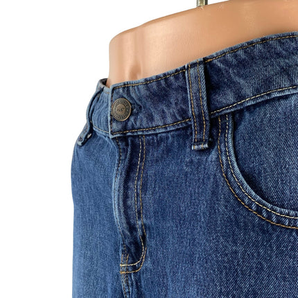 Hollister Women's Blue Low Rise Straight Baggy Wide Leg Denim Jeans Pants Sz 31