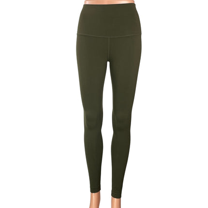 Lululemon Women's Olive Green High Rise Yoga Workout Athletic Leggings Pants S