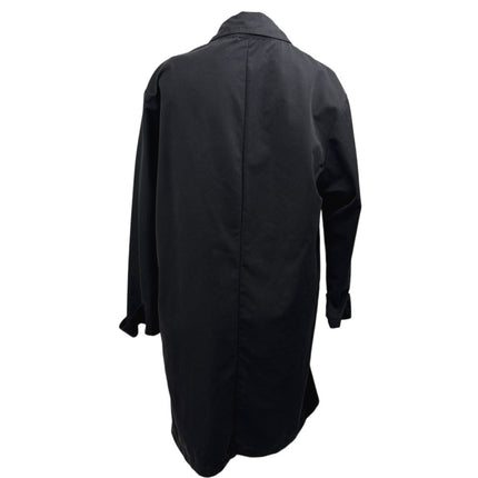 Zara Women's Black Long Sleeve Collared Button Up Trench Coat Jacket Size S