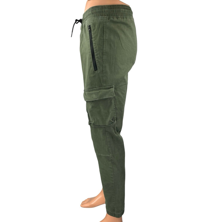 Hollister Men's Green High Rise Elastic Waist Skinny Cargo Jogger Pants Size S