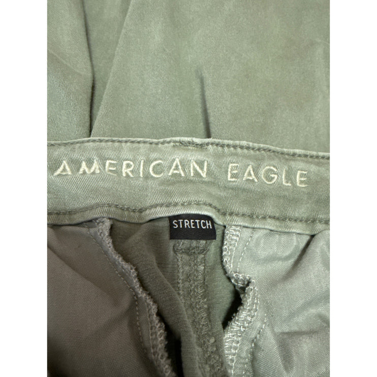 American Eagle Women's Green High Waist Straight Tapered Leg Trousers Pants Sz 6