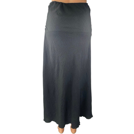 See You Monday Black High Waisted Pull On Midi Maxi Bodycon A-Line Skirt Size M