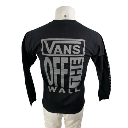 Vans of the Wall Men's Black Skater Long Sleeve Crew Neck T Shirt Tee Top Size S