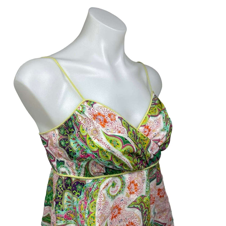 A.B.S. Allen Schwartz Floral Paisley Multicolor Spaghetti Strap Camisole Top S