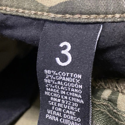 Almost Famous Women's Green Camo Camouflage Belted Skinny Bemuda Cargo Shorts 3