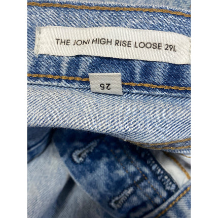 Denim Forum The Joni Women's Light Blue High Rise Loose Straight Jeans Pants 25