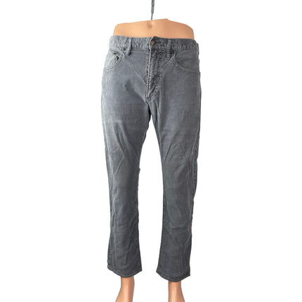 Gap Men's Gray Corduroy Slim Fit Mid Rise Trousers Pants Denim Jeans Size 32x30