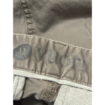 Vuori Meta Men's Gray High Rise Slim Straight Chino Tapered Trousers Pants Sz 34