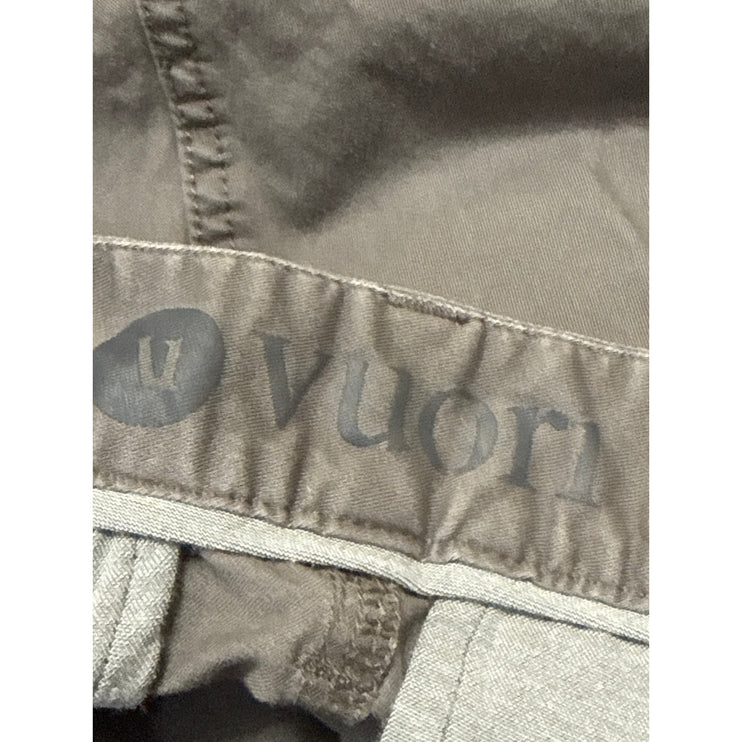 Vuori Meta Men's Gray High Rise Slim Straight Chino Tapered Trousers Pants Sz 34
