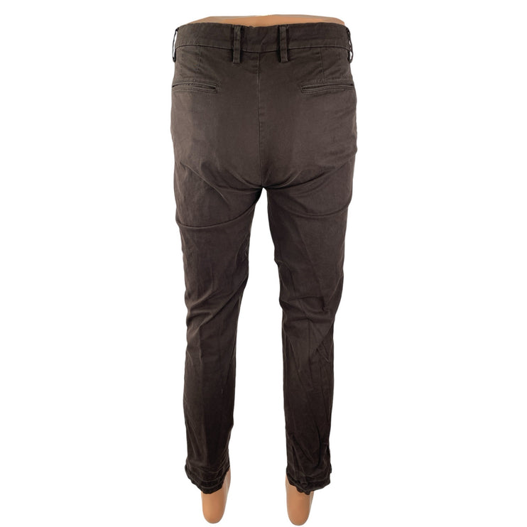 Orlebar Brown Men's Gray High Rise Straight Leg Utility Chino Trousers Pants 30