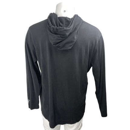 Levi's Men's Black Graphic Print Long Sleeve Hooded Hoodie Sweatshirt Top Size L