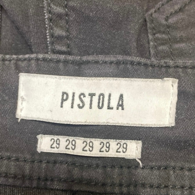 Pistola Women's Black Skinny Leg High Waist Lace Up Denim Jeans Pants Size Sz 29