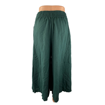 Anthropologie Ett Twa Women's Green High Rise Wide Leg Trousers Pants Size XS