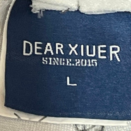 Dear Xiuer Women's Gray New York Drawstring Tapered Athletic Sweat Pants Size L