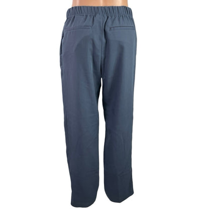 Weekday Women's Blue Pull On High Rise Baggy Wide Leg Trousers Pants Size 38